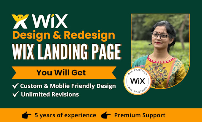 Gig Preview - Create wix landing page, wix website design, wix redesign wix studio wix editor