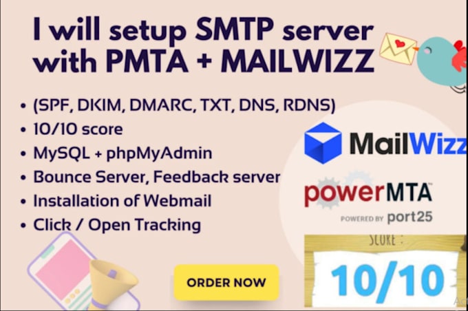 Bestseller - build bulk smtp server to send unlimited email with mailwizz