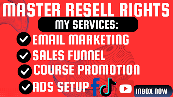 Gig Preview - Promote master resell rights with email marketing strategy