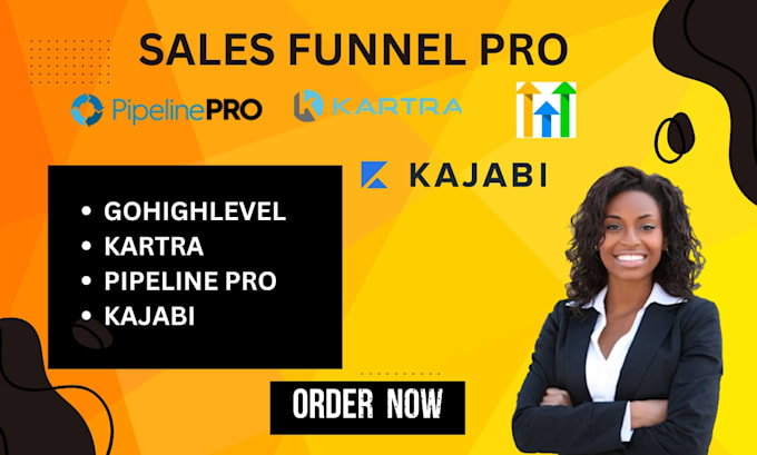 Gig Preview - Be your gohighlevel sales funnel expert kartra kajabi pipeline pro sales funnel