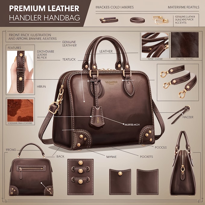 Gig Preview - Creative handbag luggage wallet leather product bag leather handbag