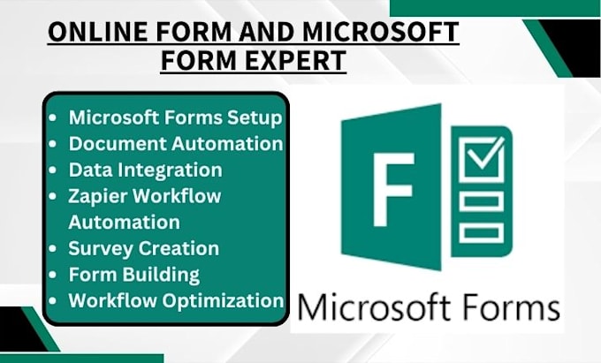 Gig Preview - Setup microsoft form document automation data integration zapier workflow survey