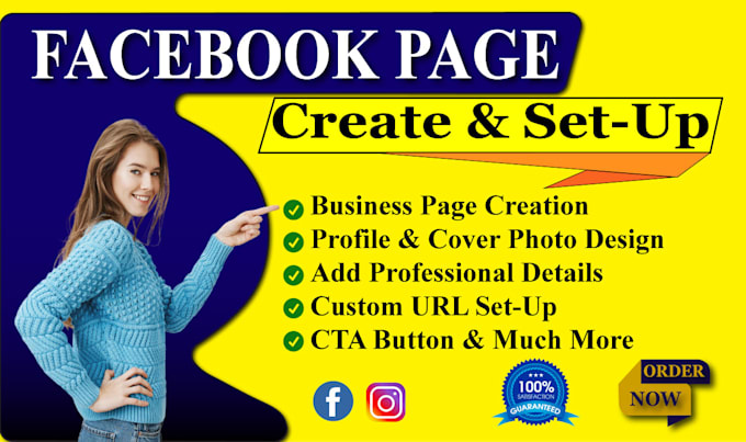 Bestseller - create and set up facebook business page, set up fb fan page, instagram page