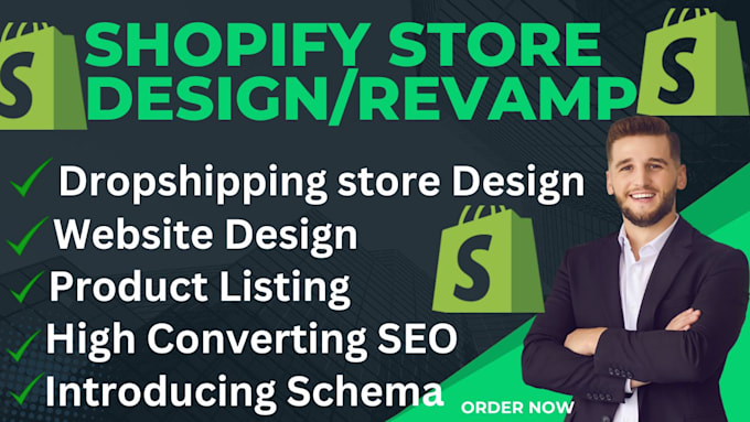 Gig Preview - Do shopify store design, update and revamp existing shopify and marketing