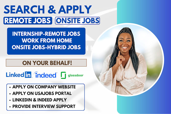 Gig Preview - Search and apply for remote jobs, hunt USA jobs, use reverse recruit, job apply