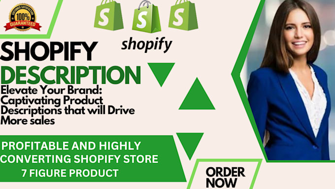 Gig Preview - Create product descriptions for shopify, amazon, ebay, and etsy