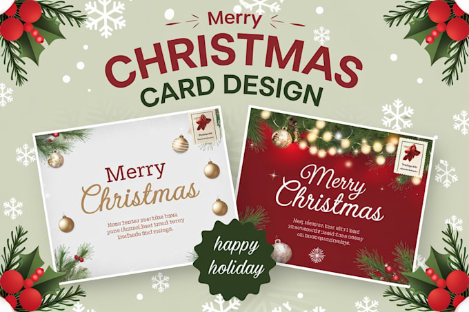 Gig Preview - Design custom christmas, greeting, or holiday cards unique and personalized