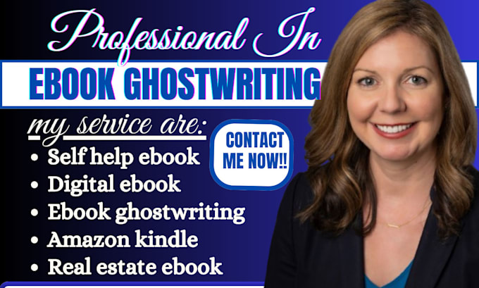 Gig Preview - Ghostwrite self help ebook, amazon kindle ghost book writer ebok ghostwriter