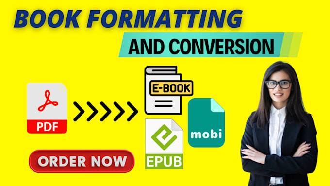 Gig Preview - Convert PDF to epub, mobi, kdp paperback, ebook conversion, ebook formatting