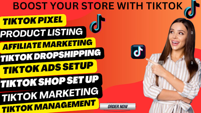 Gig Preview - Setup tiktok shop, tiktok shop product listing, tiktok dropshipping