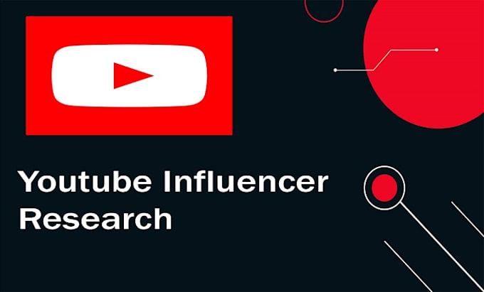 Gig Preview - Do youtube channel influencer research and provide targeted niches emails lead