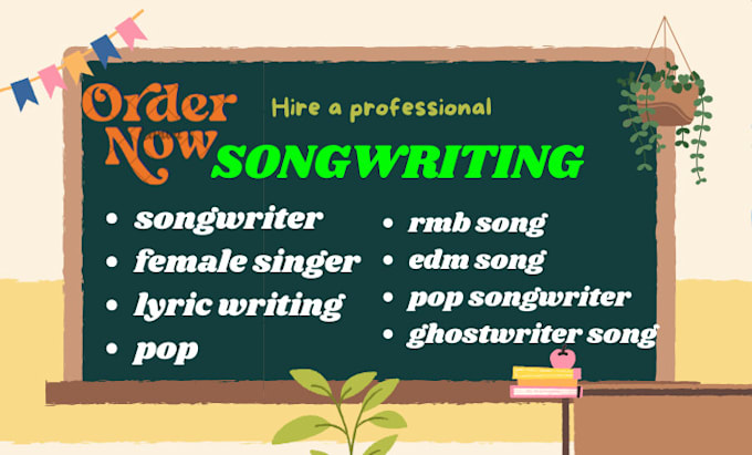 Gig Preview - Sing songwriter for rap, pop, or edm song and ghostwrite your pop or edm song