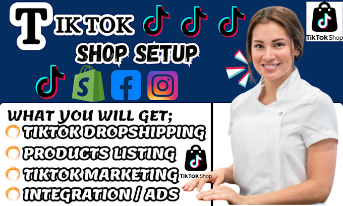 Gig Preview - Setup, fix tiktok shop approved product listings integration, tiktok ads