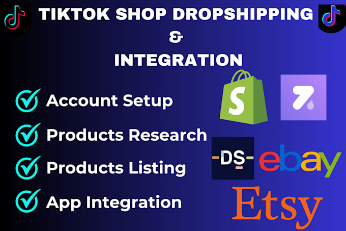 Gig Preview - Setup manage tiktok shop with winning products listing with shopify dropshipping