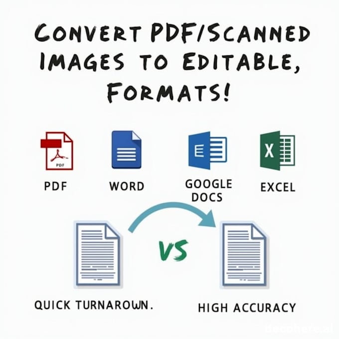 Bestseller - convert pdf to word, scanned image to word or google docs