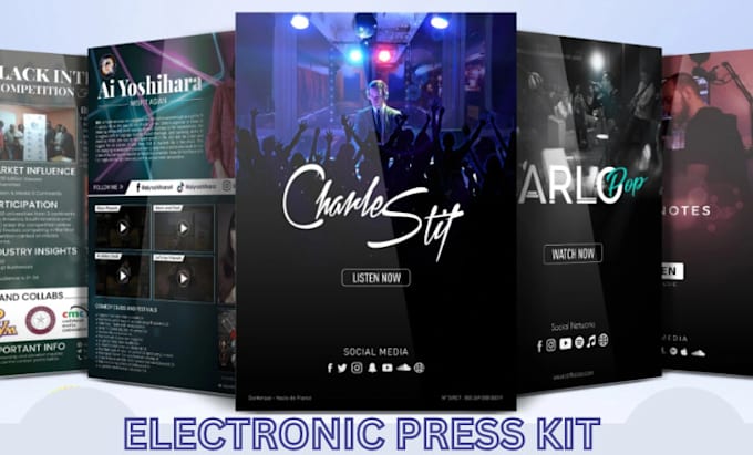 Gig Preview - Design flyer event logo electronic press kit artist social media magazine dj