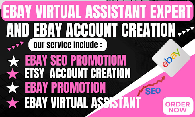 Gig Preview - Be your ebay virtual assistant, etsy account creation, ebay seo promotion