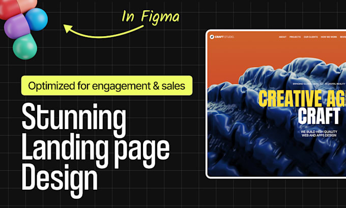 Gig Preview - Create a modern and professional figma landing page design for your business