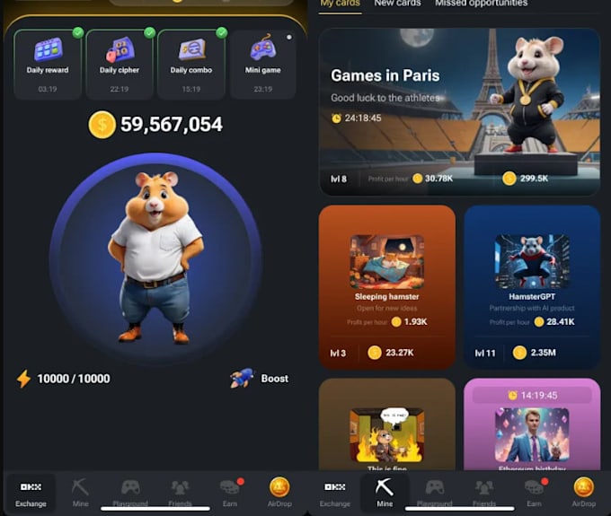 Gig Preview - Build tap to earn, tap game, tapswap bot, hamster kombat clone, blum, raffle,ton