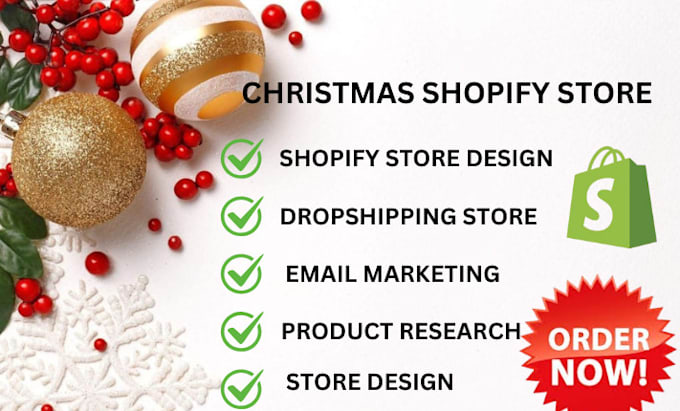 Gig Preview - Create christmas store, christmas website and shopify design