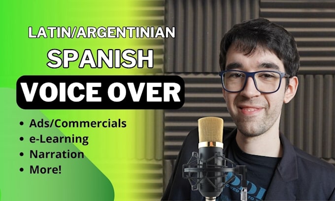 Gig Preview - Record professional male corporate voice over in spanish