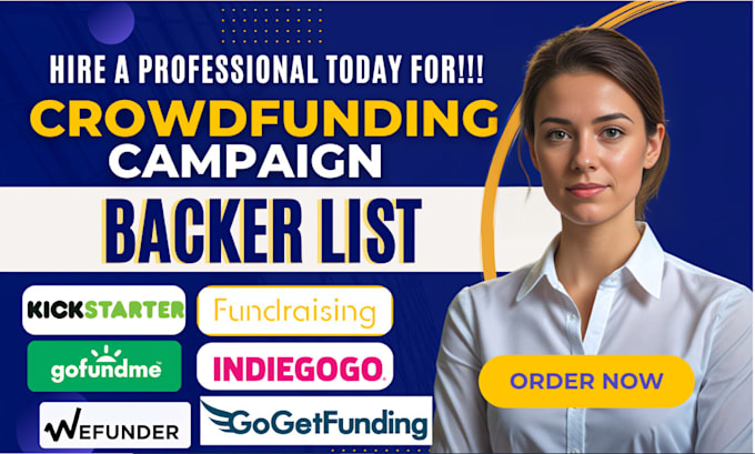 Gig Preview - Generate active crowdfunding backers list for kickstart indiegogo gofundme