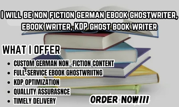 Gig Preview - Be non fiction german ebook ghostwriter, ebook writer, KDP ghost book writer