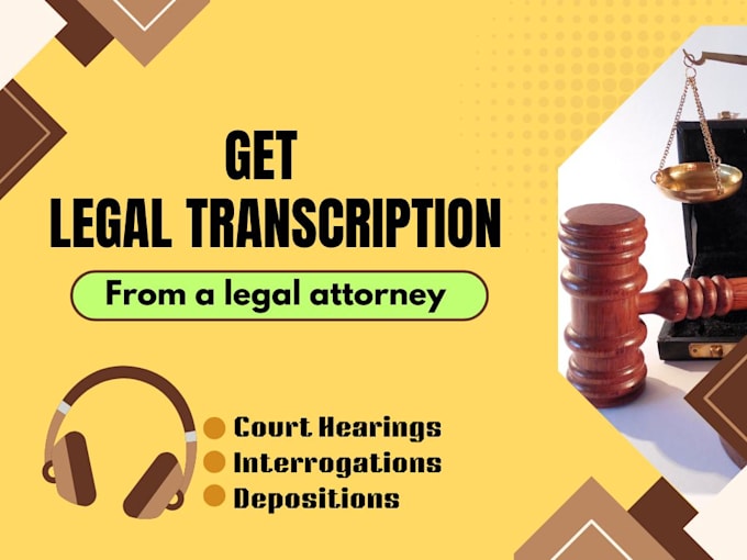 Gig Preview - Provide flawless transcription of legal files such as depositions