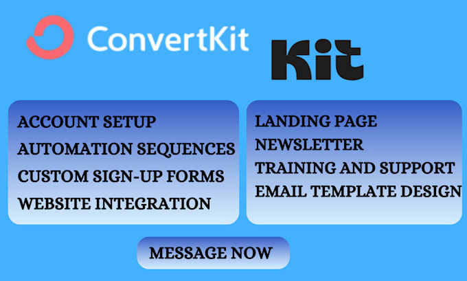 Gig Preview - Do convertkit landing page, email campaign, convertkit automation