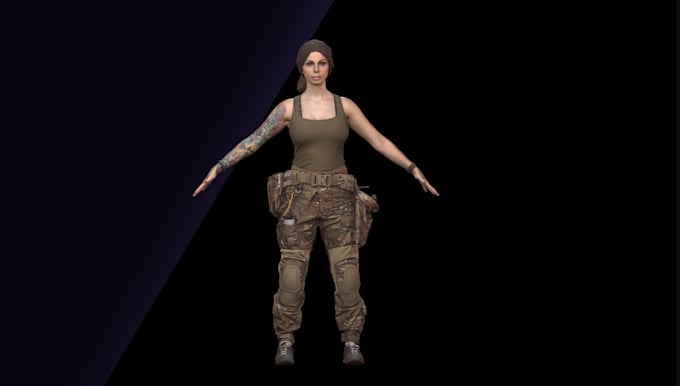 Gig Preview - 3d stylized nsfw character, tattoo model,icone8 genesis 8,rig 3d animate ,daz3d