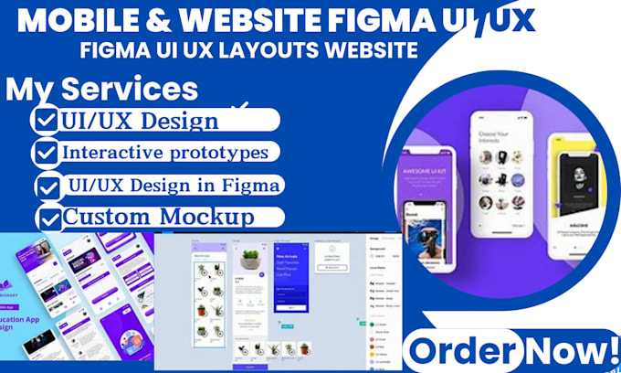 Gig Preview - Design stunning figma UI UX layouts website and prototypes with UI UX mockups