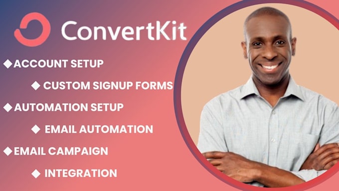 Gig Preview - Setup convertkit landing page email marketing convertkit email template