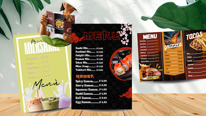 Bestseller - create and design a professional menu for your business