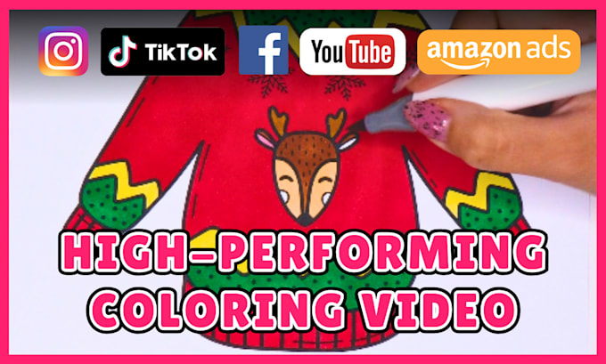 Gig Preview - Create custom coloring videos with voiceover and subtitles