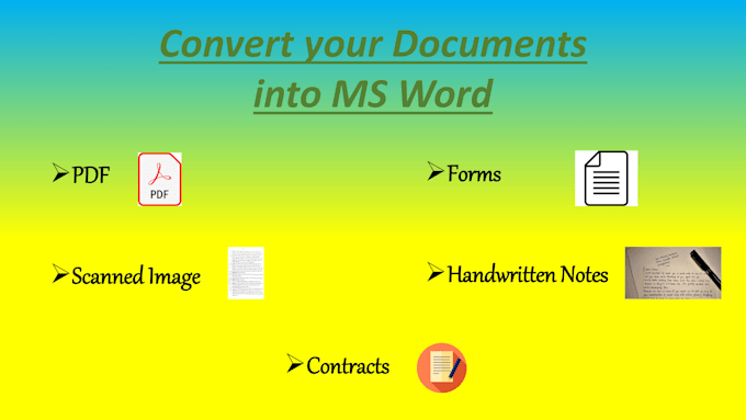 Gig Preview - Create custom, editable forms PDF word google forms