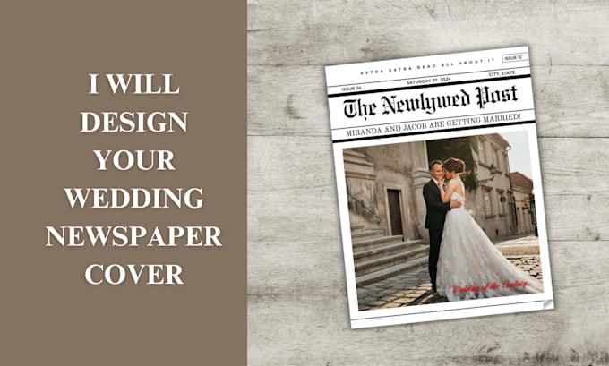 Gig Preview - Design your wedding newspaper cover