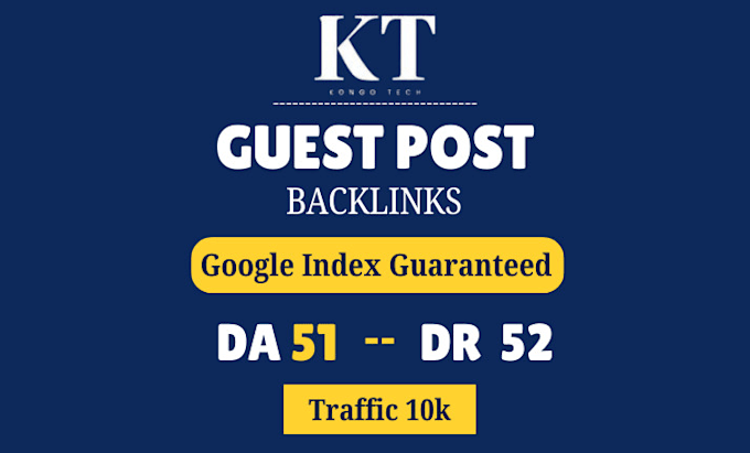 Gig Preview - Publish guest post on kongotech with dofollow backlinks