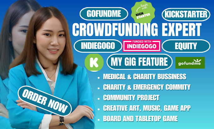 Gig Preview - Crowdfunding campaign creation crowdfunding promotion gofundme promotion