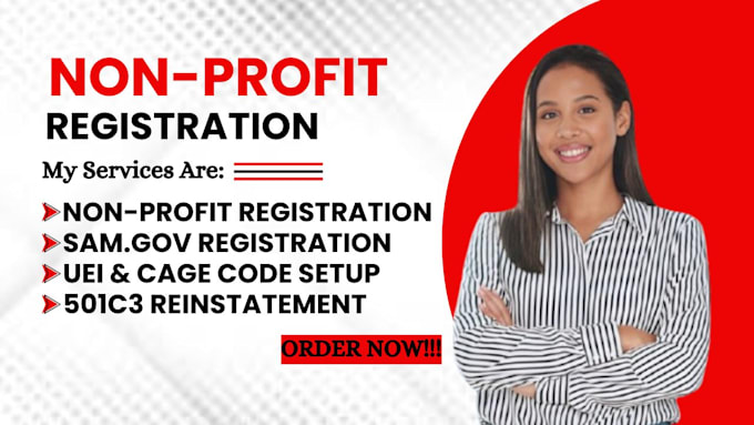 Gig Preview - Do nonprofit registration, sam gov setup, uei, cage code and 501c3 reinstatement