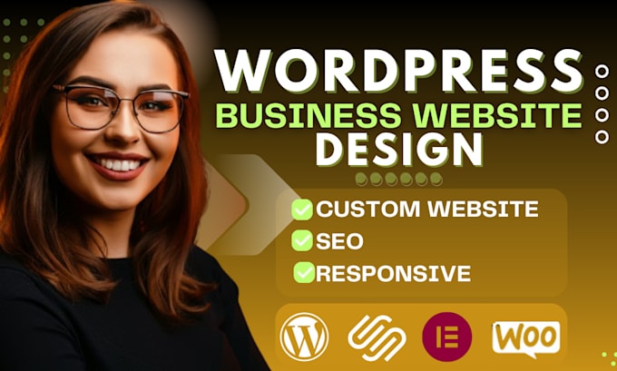 Gig Preview - Build wordpress, wix, squarespace business website creation, wix website design