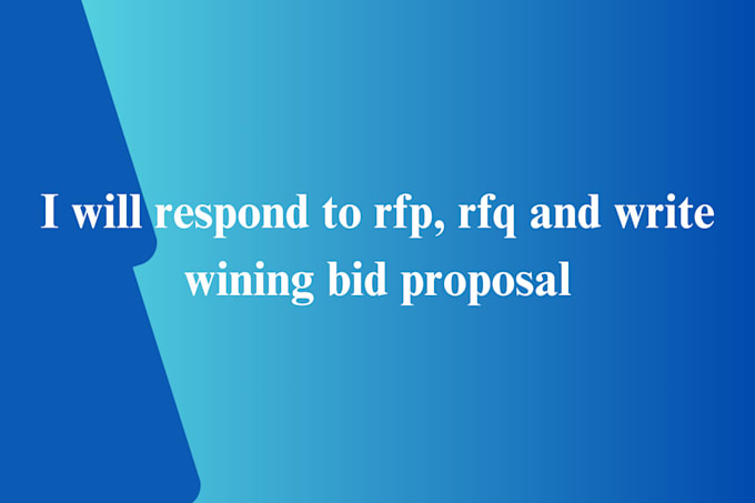 Gig Preview - Win federal government contract bid proposal tender rfp rfq bid proposal