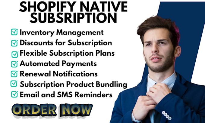 Gig Preview - Set up shopify native subscription box paywhirl seal subify recharge loop yopto