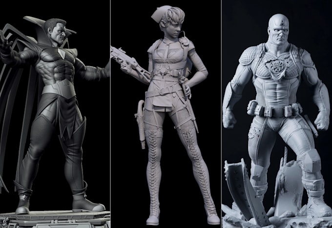 Gig Preview - Make 3d model character 3d sculpting for 3d printing stl