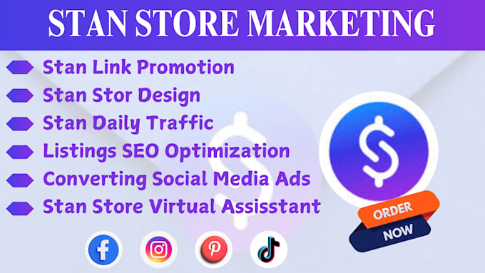 Gig Preview - Stan store marketing, stan store design, stan store promotion sales