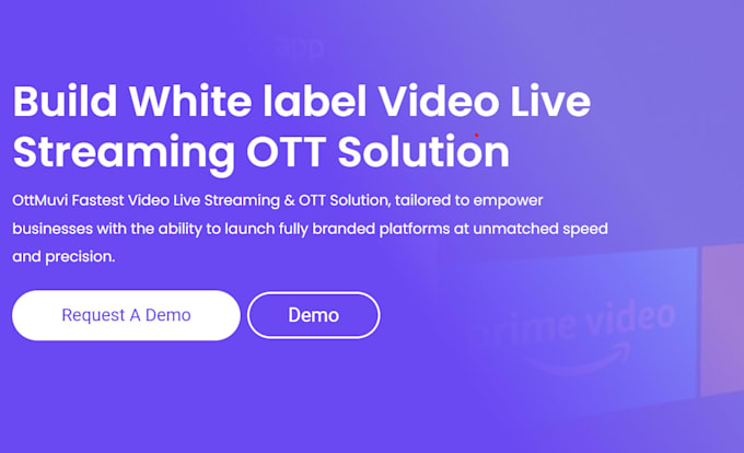 Gig Preview - White label video live streaming ott solution multicast