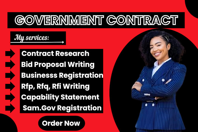 Gig Preview - Find government contract,write winning bid proposal, grant proposal, rfp,rfq,rfi