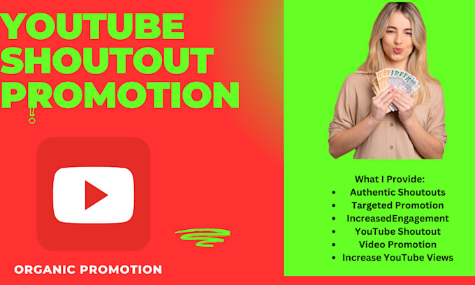 Gig Preview - Superfast youtube channel shoutout promotion boost views and sub