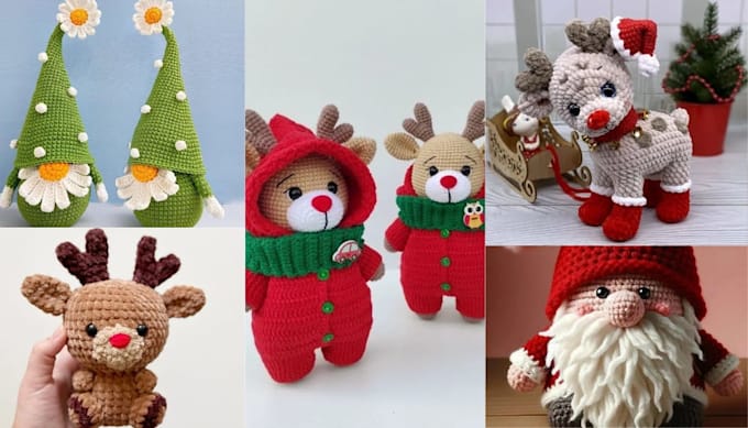 Gig Preview - Write detailed christmas crotchet pattern amigurumi tutorial step by step video