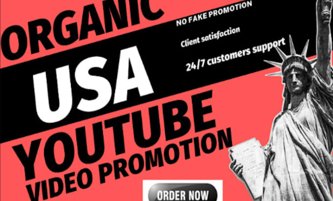 Gig Preview - Organic USA youtube video promotion to USA, UK audience