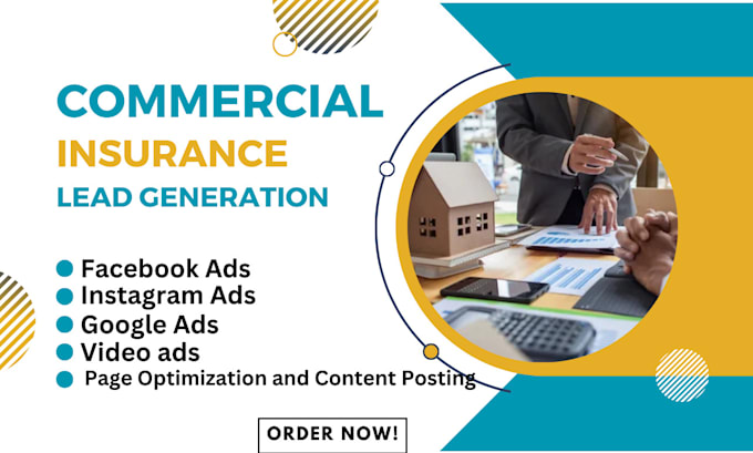 Gig Preview - Commercial insurance marketing leads insurance agency leads facebook google ads